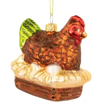 Sass & Belle Broedende kip kerstbal -