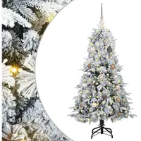 vidaXL Kunstmatige Hinged Kerstboom met 150 LED Groen 150 cm PE en PVC