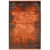 Muratap Luxury picasso art elysee vloerkleed laagpolig luxe tapijt soft fluweel terra- 80x150 cm