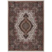 Muratap Dunya klassiek isfahan oosters vloerkleed laagpolig, wasbaar, anti-slip,