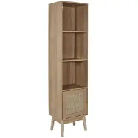 Home Deco Factory Hoge badkamerkast bali kolomkast hout panelen 30x40x160 cm bruin