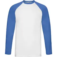 Fruit Of The Loom Heren baseball t-shirt met lange mouwen