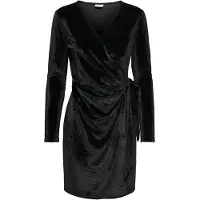 JDY Sandy l/s velvet wrap dress