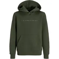 Jack & Jones Junior Sweatshirt 'JJEStar' donkergroen / wit