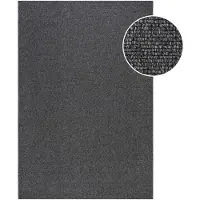 Muratap Lora plus laagpolig effen vloerkleed geweven design antraciet- 140x200 cm