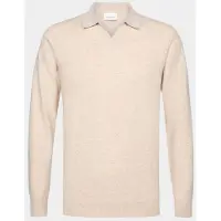 Profuomo polo lange mouw beige