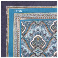 Eton Paisley print silk pocket square
