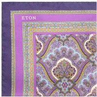 Eton Paisley print silk pocket square