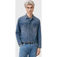 AllSaints Exile Jacket Washed Indigo Blue Maat: M | Spijkerjassen Outlet | Heren | Blauw