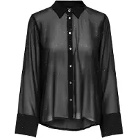 ONLY Onlstar life l/s grace glitter shirt wvn black/the