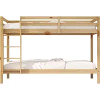 Sunny Jip Stapelbed van Hout in Houtkleur | Kinderbed voor 2 Kinderen Zonder Matras | 208x97x140cm | Voor Matrasafmetingen 90 x 200 cm