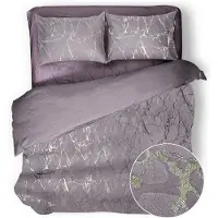 Eleganzzz Dekbedovertrek Marbel Foil Velvet - rose 200x200/220cm