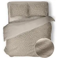 Eleganzzz Dekbedovertrek Micro Mink Leopard - royal sand 200x200/220cm