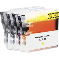 Renkforce Inktcartridge vervangt Brother LC-985BK, LC-985C, LC-985M, LC-985Y Compatibel Combipack Zwart, Cyaan, Magenta, Geel RF-5718884