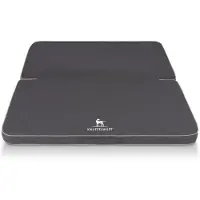 Knuffelwuff Opvouwbare reismat orthopedisch Tacoma van velours met handgeweven uiterlijk 140 x 120 cm antraciet
