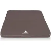 Knuffelwuff Opvouwbare reismat orthopedisch Tacoma van velours met handgeweven uiterlijk 140 x 120 cm grijsbruin