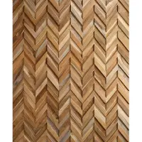Wallsupply Houtstrips - Houtlook - Teak - 39x18cm - 0,347m²