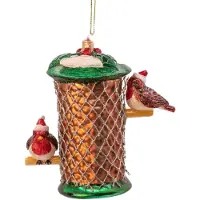 Sass & Belle Roodborstjes op voederbak kerstbal -