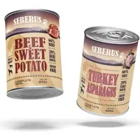 Seberus Beef & Turkey graanvrij natvoer hond - mixtray 6 x 400 g