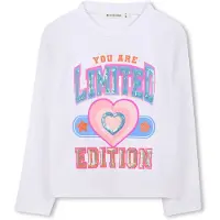 Billieblush sweater wit Meisjes Katoen Ronde hals Printopdruk - maat 104