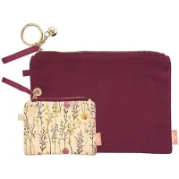 Moses reisetuiset 22 x 15/12 x 9 cm katoen bordeaux 2 stuks