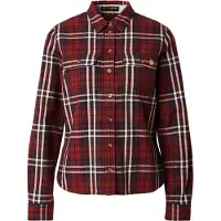 Superdry Blouse lichtbeige / marine / donkerrood