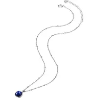 Glanzstücke Ketting donkerblauw / zilver