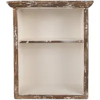 Clayre & Eef Wandkast 36x15x43 cm Bruin Hout