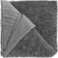 Unique living plaid daaf dark grey -150x200cm