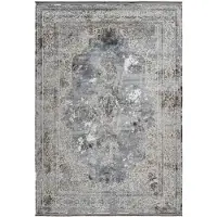 Muratap Luxury picasso elysee vloerkleed laagpolig luxe tapijt soft fluweel zilver- 240x330 cm