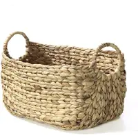 CALICOSY Waterhyacint mand met handvaten hoogte 27 cm