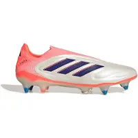 Adidas Copa Pure III Elite Veterloze IJzeren-Nop Voetbalschoenen (SG) Gebroken Wit Blauw Roze