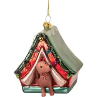 Sass & Belle Teckel in tent kerstbal -