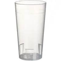 Papstar Herbruikbare drinkbeker - PP – 0.40 l - met vulstreep – stapelrand -onbreekbaar -vaatwasmachinebestendig – doorzichtig set van 10 stuks