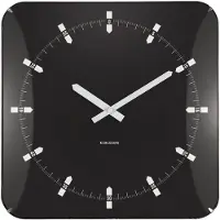 Karlsson - Wandklok Sucinto Dome Square Zwart