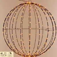 Ceruzo Lichtbol 240 LED – Ø40 cm – Extra Warm Wit – Timer 6/18 – Metaal – Binnen & Buiten