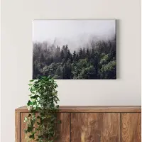 A.S. Création Canvas print DD123024 Foggy Forest 0,7 x 0,5 m Groen Kantoor Hal/Gang Keuken Slaapkamer Woonkamer