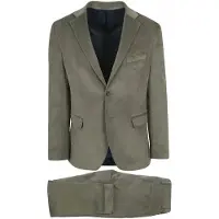 Suitable Corduroy Kostuum Groen