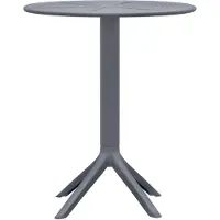 CLP Lacota tafel Ø 60 cm - Tuintafel - weerbestendig en UV-bestendig - Ronde balkontafel - antraciet
