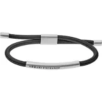 Armani Exchange Armband zwart / zilver