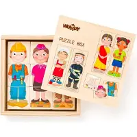 Woody puzzel mens en werk
