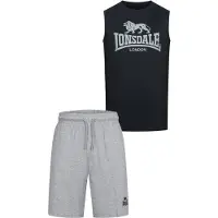 Lonsdale Trainingspak 'Claremorris' grijs gemêleerd / zwart