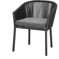 CLEMENTO Rhode dining tuinstoel aluminium/createxx grijs