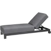CLEMENTO Béziers tuinligstoel/loungestoel van aluminium met wieltjes, Sunbrella
