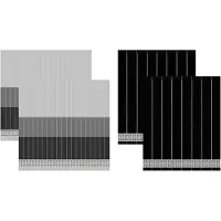 DDDDD Combiset Jules Anthracite 2 Keukendoeken + 2 Theedoeken-60 x 65 cm