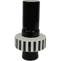 House Vitamin Vase stripe ceramics black/white -14x14x26 cm