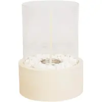 House Vitamin Table burner round metal/glass sand 21x21x28cm