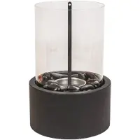House Vitamin Table burner round black 18x18x26,5cm