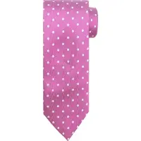 Suitable Zijde Stropdas Stippen Magenta - | Roze | Maat one size