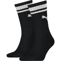 Puma Uniseks Sokken met Heritage Stripe, Zwart, Maat 35-38